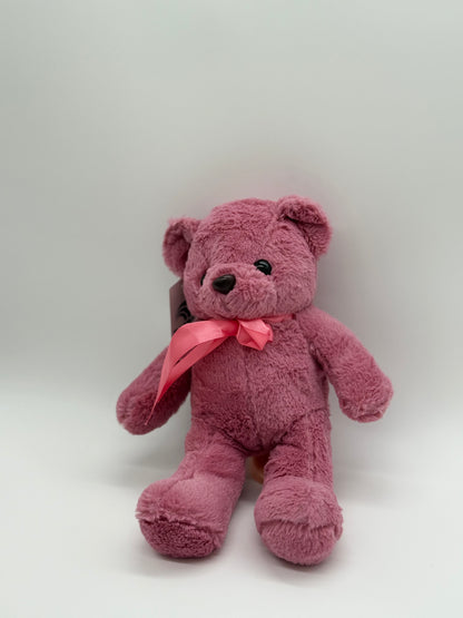 Teddy Bear Stuffed Animal - Dark Pink Violet (9" to 10" Cuddly Plush Bear)