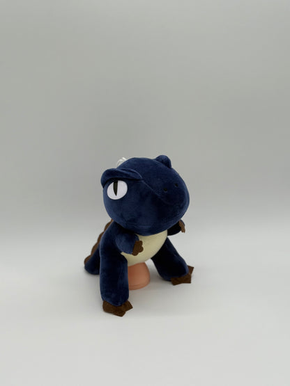 Dark Blue Mini Dinosaur Plush Keychain – Cute Stuffed Animal, Small 6–8"