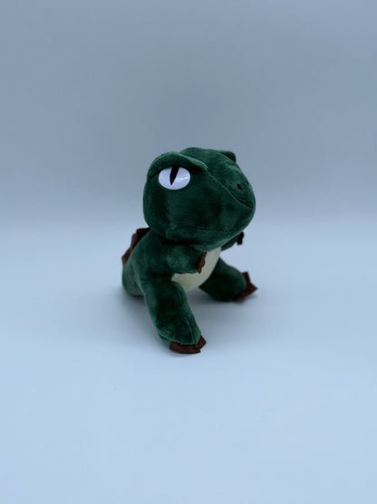 Green Mini Dinosaur Plush Keychain – Cute Stuffed Animal, Small 6–8"