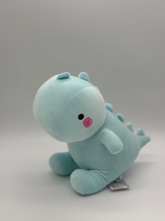 Light Blue Baby Dinosaur Plush Toy – Soft Stuffed Animal, Medium 10–14"