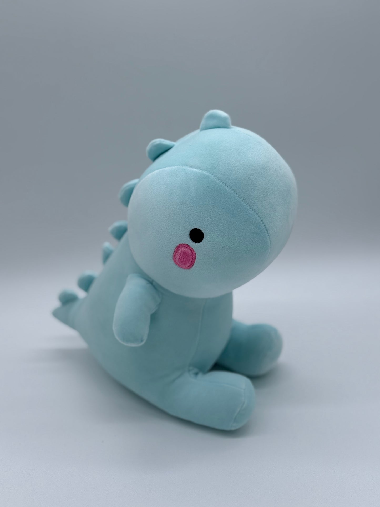 Light Blue Baby Dinosaur Plush Toy – Soft Stuffed Animal, Medium 10–14"