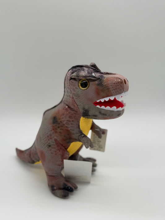 Brown Tyrannosaurus Rex Plush Keychain – Medium Dinosaur Stuffed Animal, 10–12"