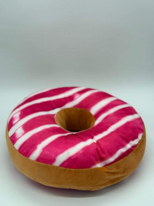 DONUT'S PINK WITH LINES Pillow for Sitting Round Throw 15x4