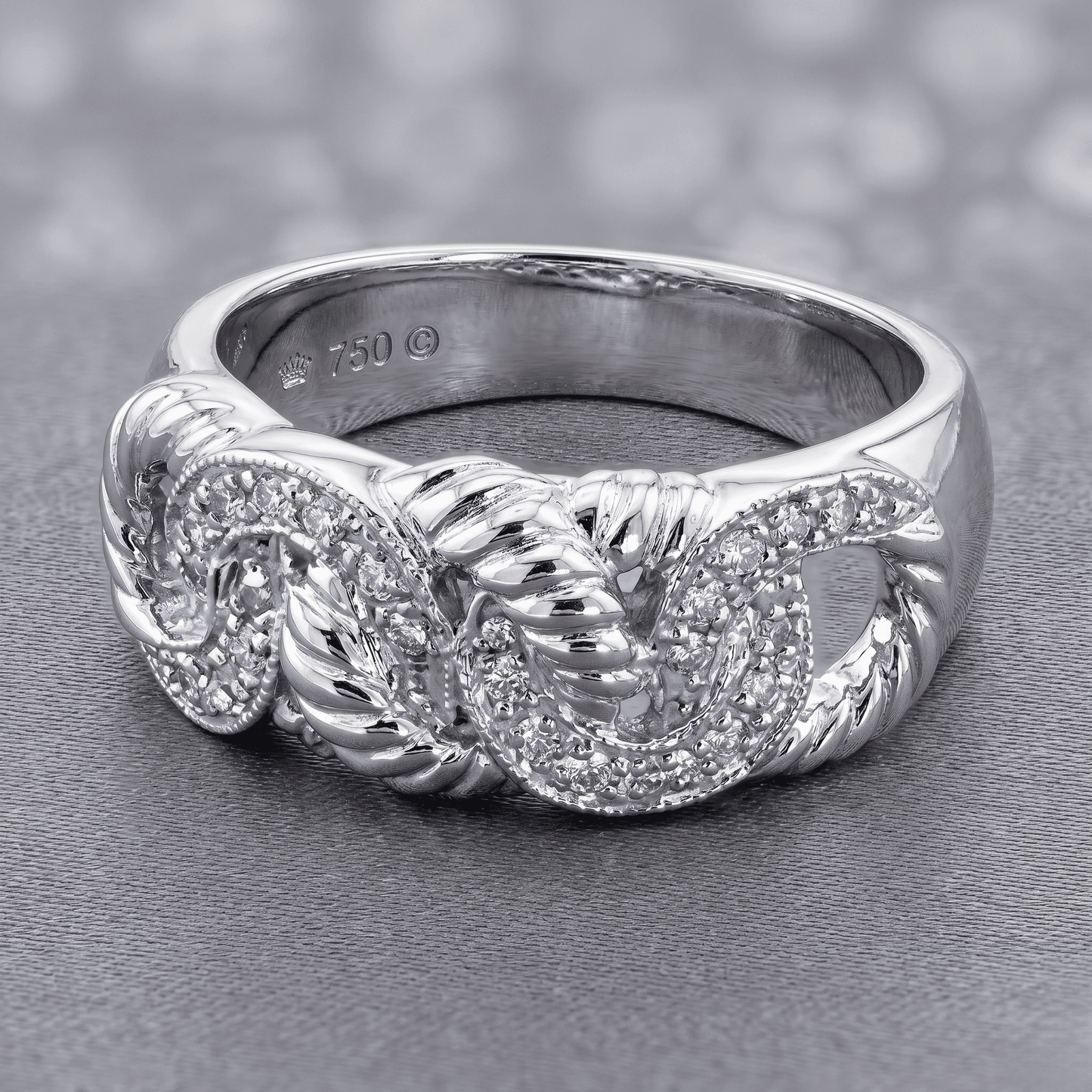 Stainless Steel Snake w/CRYSTALS Stones Ring 10 SIZE