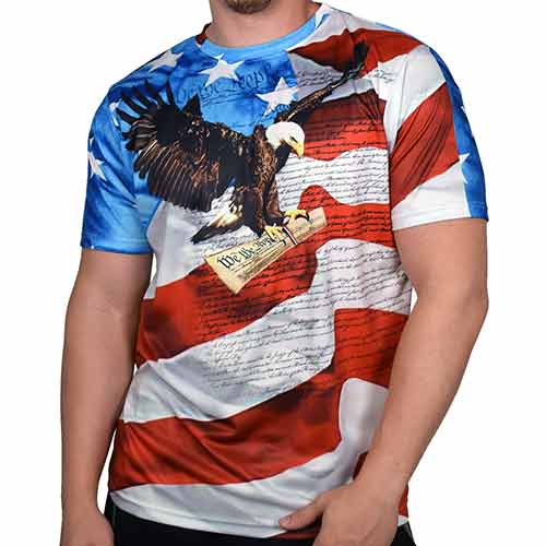 We The People Crewneck Mens T-Shirt - The Flag Shirt