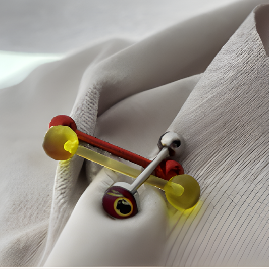 NFL Washington Redskins Old School Barbell Tongue Ring Logo