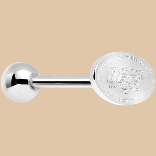 NFL New York Jets Barbell Tongue Ring Logo Oval