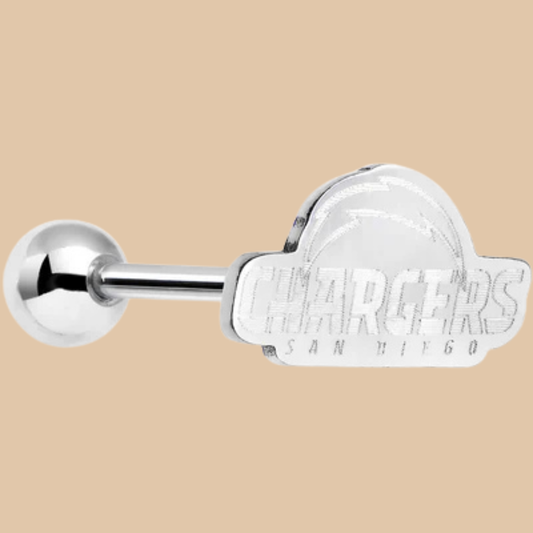 NFL  San Diego  Chargers Barbell Tongue Ring Logo