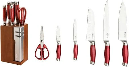 New England Cutlery 7 Piece Stainless Steel Cutlery Set with Detachable Knife Sharpener