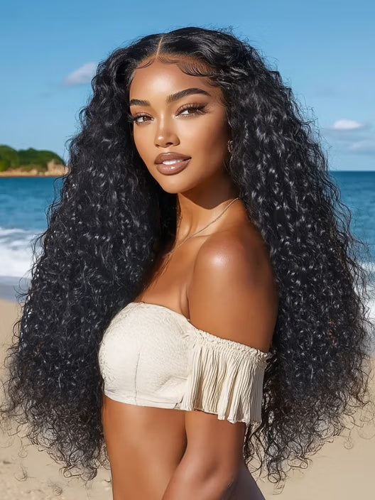 UNice 7x5 Bye-Bye Slip™ Put On And Go Glueless Water Wave Drawstring Wig With Baby Hair UNICE AAVVPTM1-0JC-N-14