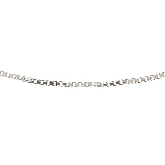 Sterling Silver Box Chain Anklet 9"