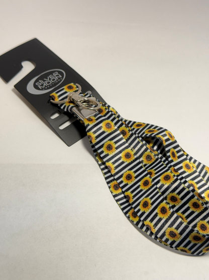 Bright Sunflower Fashion Lanyard – ID Badge & Key Holder with Swivel Clasp