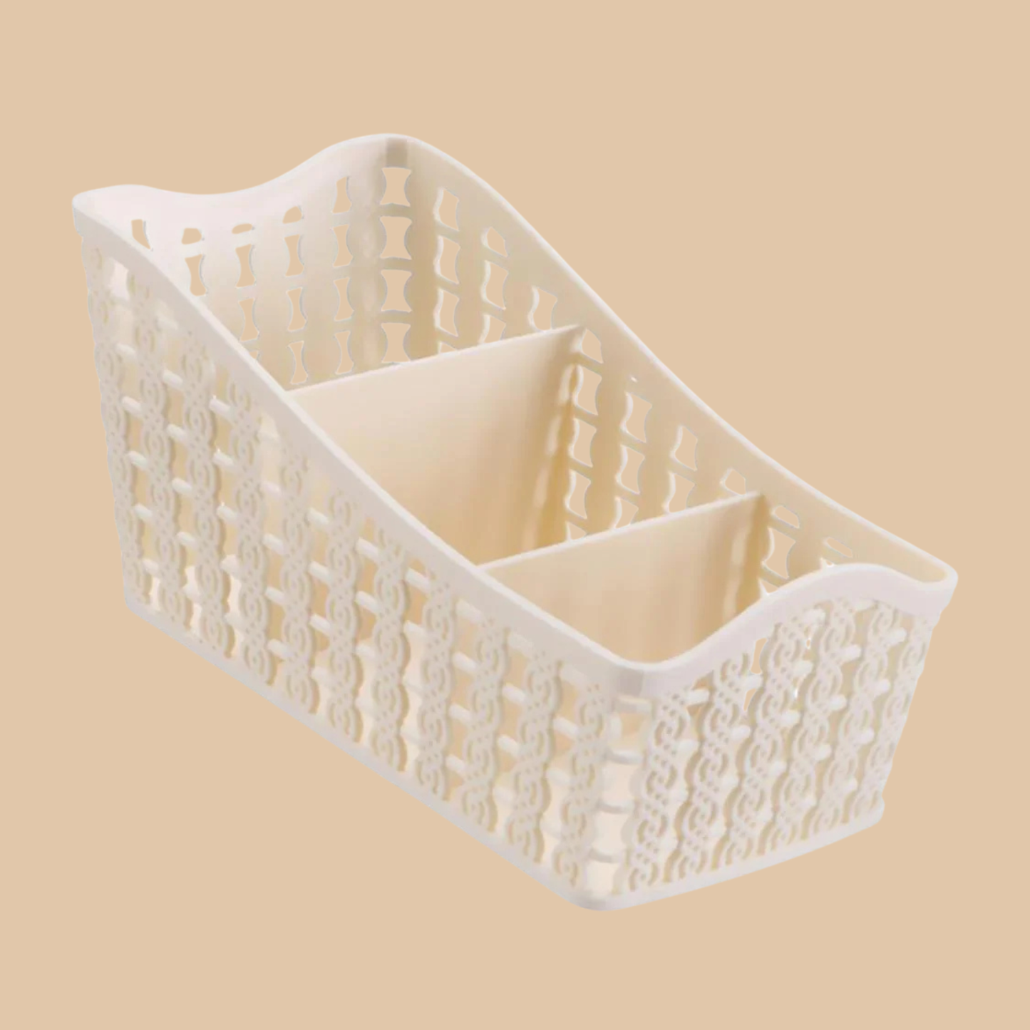 3 Pcs Storage Containers Set (Beige, Mint Green, Brown)