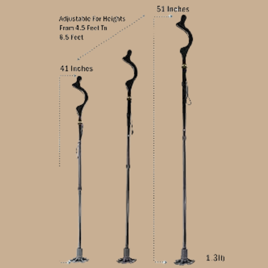 Campbell Posture Cane Folding Walking Cane for Seniors