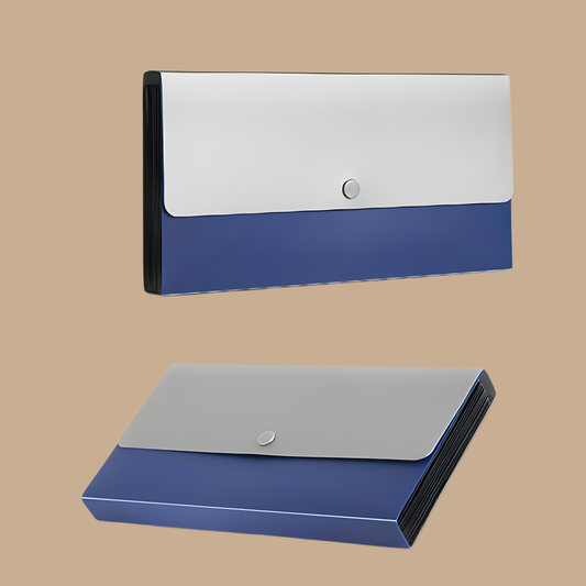 Small Accordion File Organizer A6 - Blue