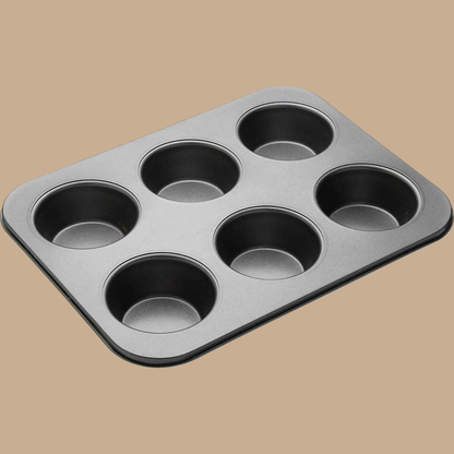 Black Carbon Steel Non-Stick Muffin Pan