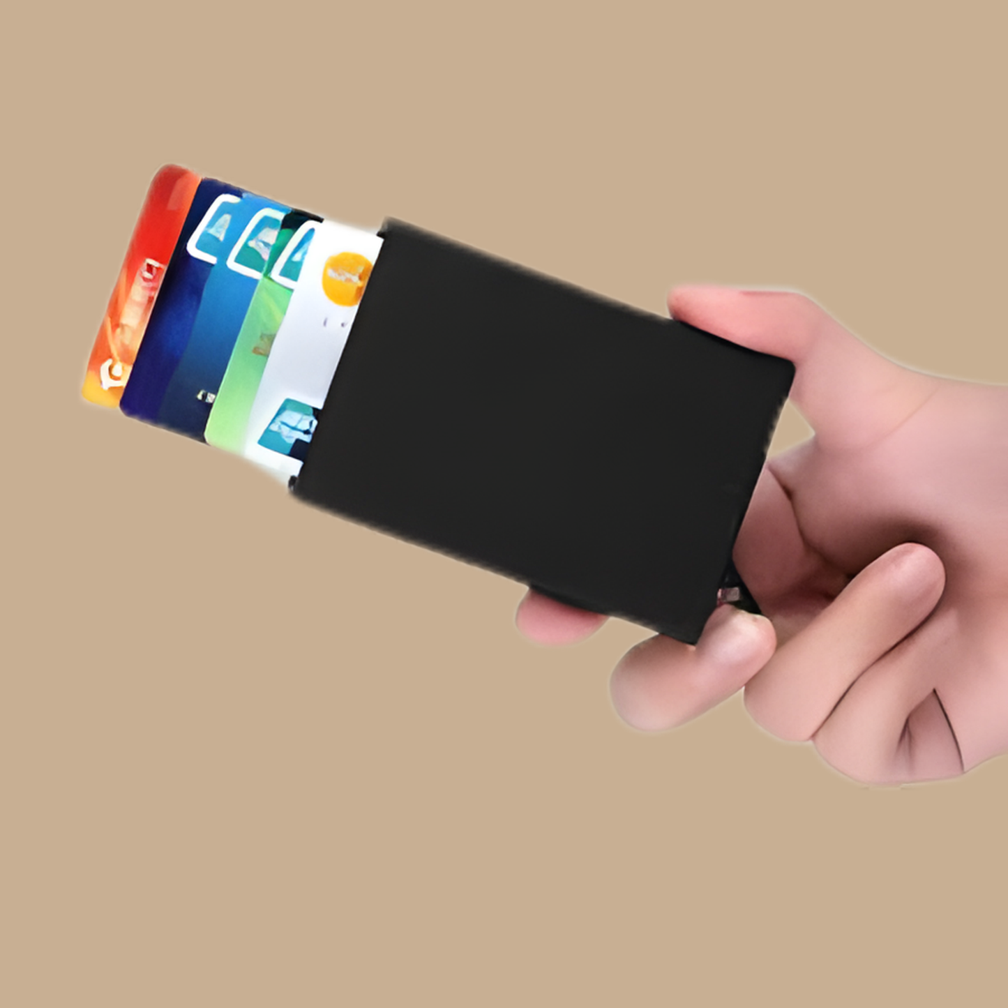 5 Pcs Card Holder Wallet Pocket Case RFID Blocking (Blue, Red, Gold, Silver, Black)