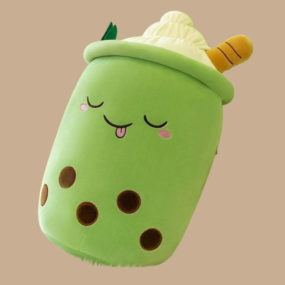 Boba Plush Matcha Green Tea Stuffed Toy – 10"