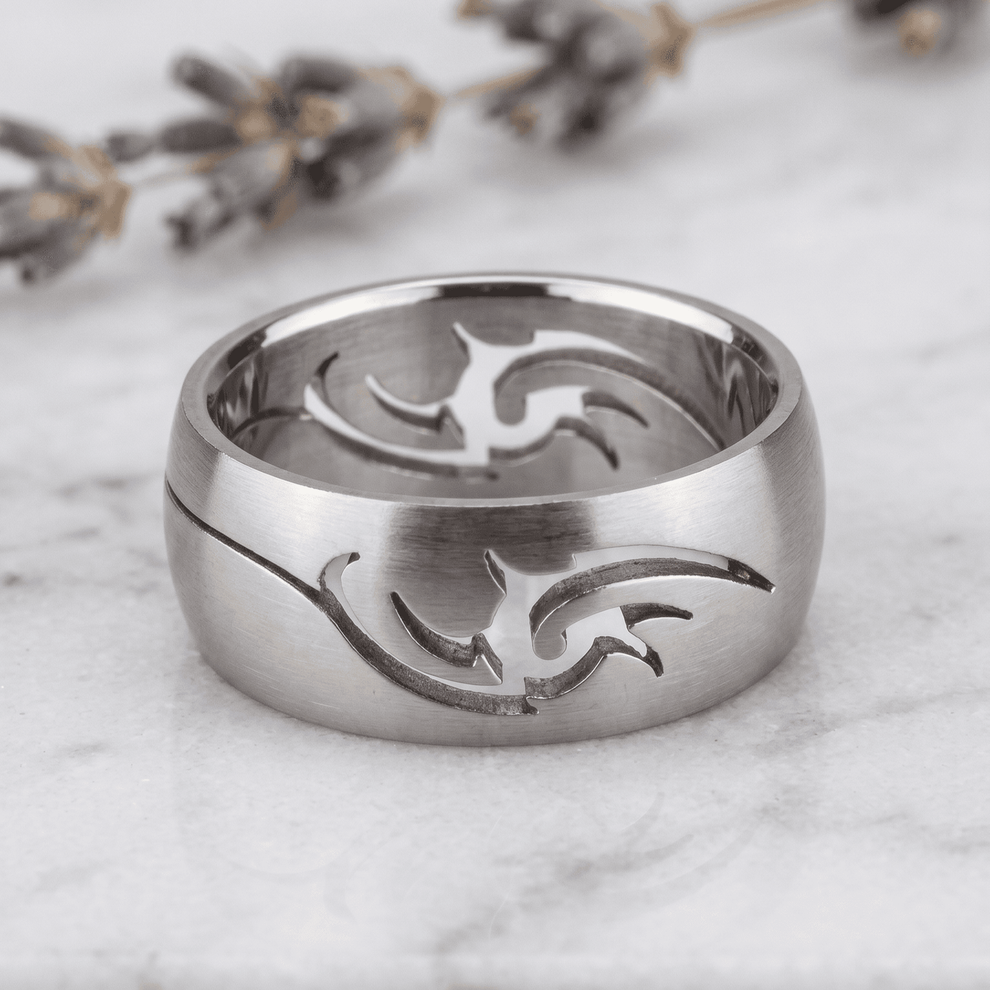 Stainless Steel CUTOUT BAND Rings