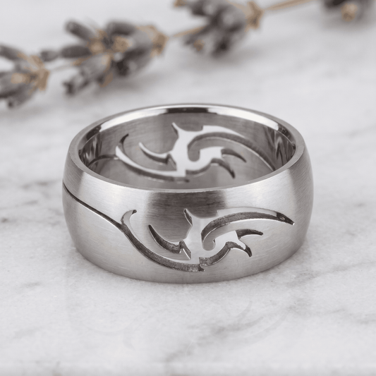 Stainless Steel CUTOUT BAND Rings