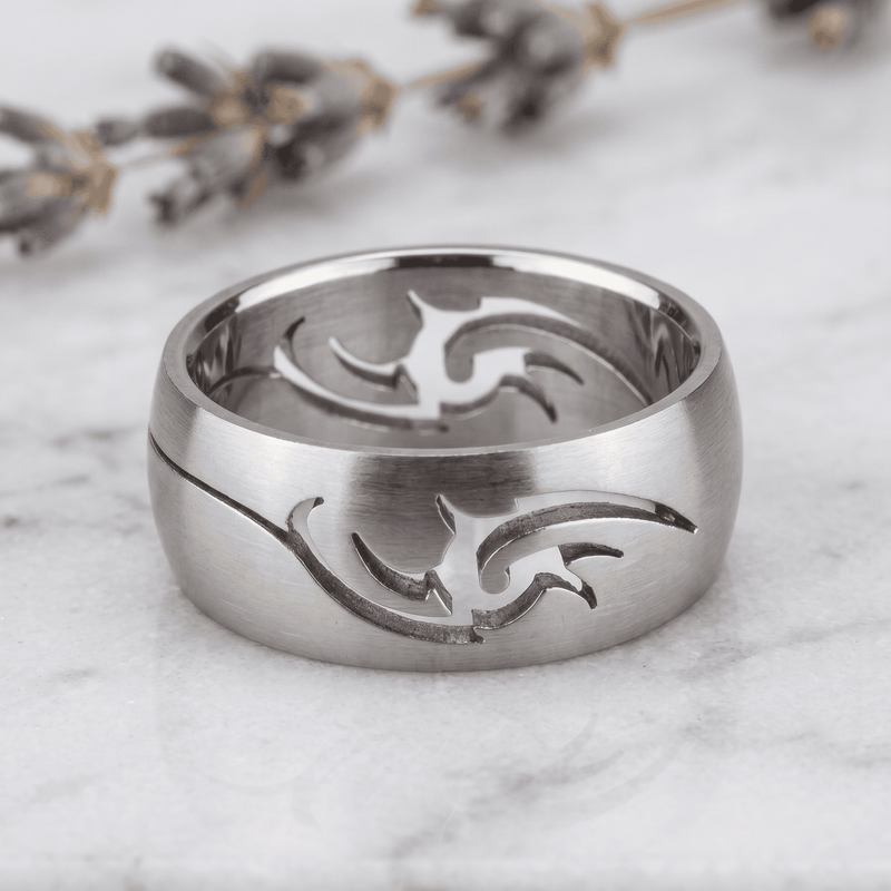 Stainless Steel CUTOUT BAND Rings