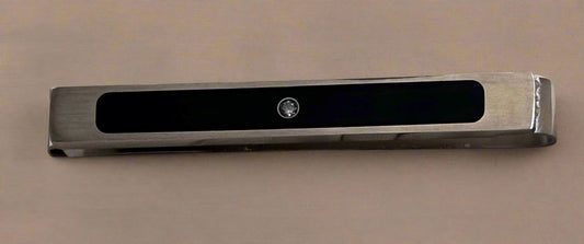 Black Stainless Steel Money Clip with Smooth Bar Design