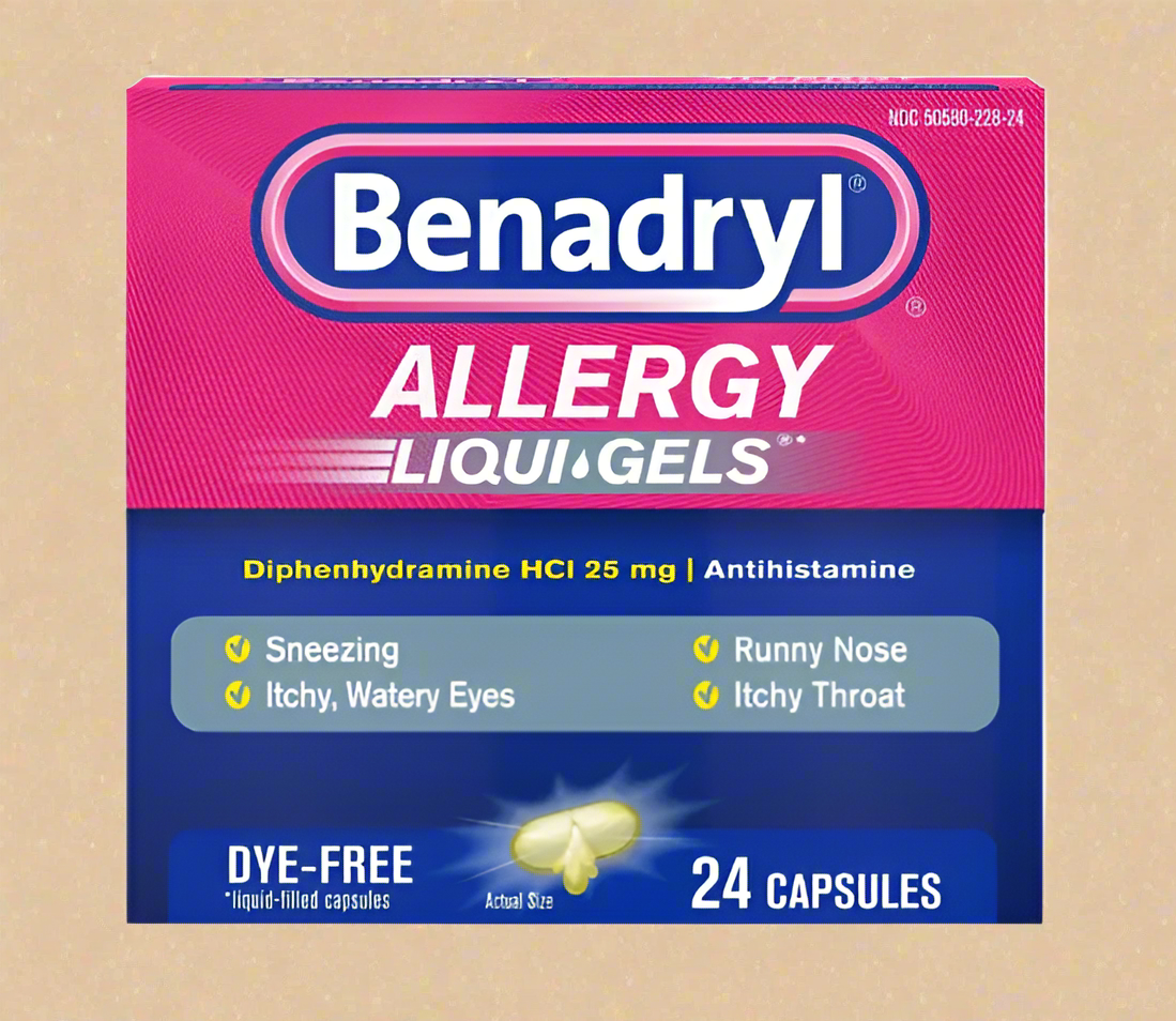 Benadryl Liqui-Gels Diphenhydramine Antihistamine Allergy Relief & Cold Medicine - 24ct