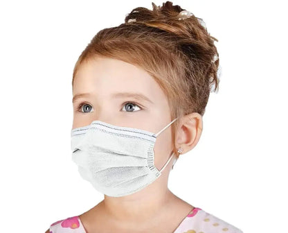 Children's Disposable Face Mask (White) (50/bx)