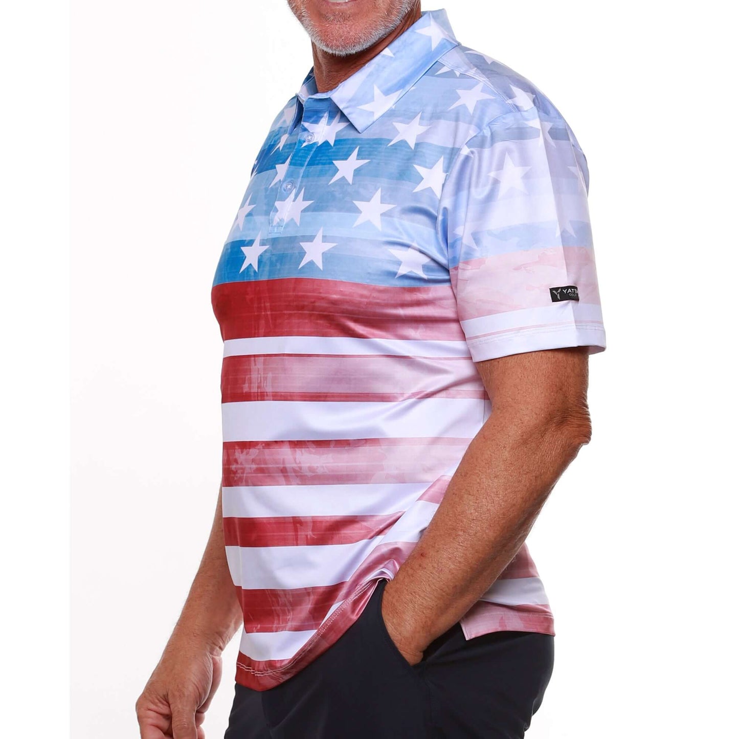 Men's Stars and Stripes Performance Golf Polo