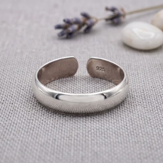 SILVER 4MM HIGH POLISH Toe/Midi Ring
