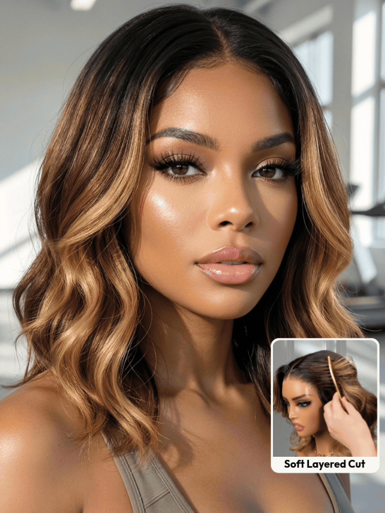 UNice Bye-Bye Slip™ 7x5 Lace Glueless Dark Chocolate Brown Side Part Yaki Straight Bob Wig with Invisi Drawstring Can Be Heated