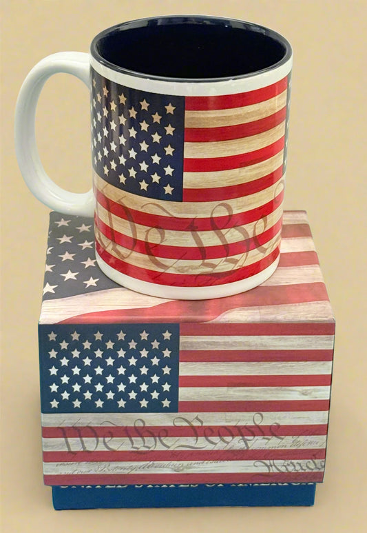 USA Flag Mug in Box