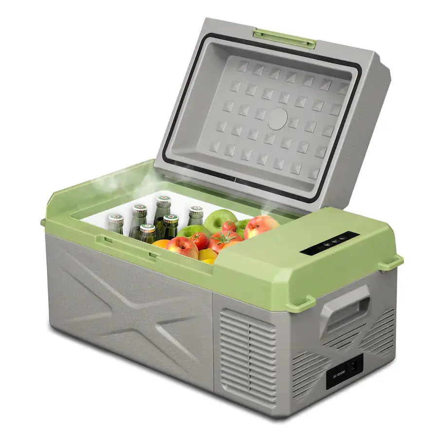 Alpicool - X20 Portable Fridge 12 Volt Car Refrigerator 20 Quart Fast Cooling Freezer For Fishing, Camping, Rv, Truck - Grey&Green