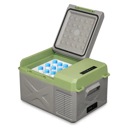 Alpicool - X9 Portable Fridge 12 Volt Car Refrigerator 10 Quart Fast Cooling Freezer For Fishing, Camping, Rv, Truck - Grey&Green