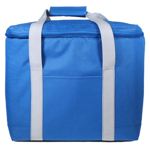 Large 30+ Can Insulated Soft-Sided Cooler Tote Bag with Leak-Proof Lining (Blue)