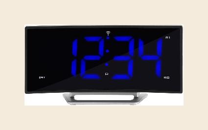 Atomic Curved LED Alarm Clock