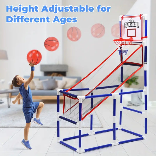 Basketball Hoop Arcade Game, Basketball Hoop Indoor Outdoor W/4 Or 2 Balls, Basketball Game Toys Gifts For Kids & Toddlers Boys Girls