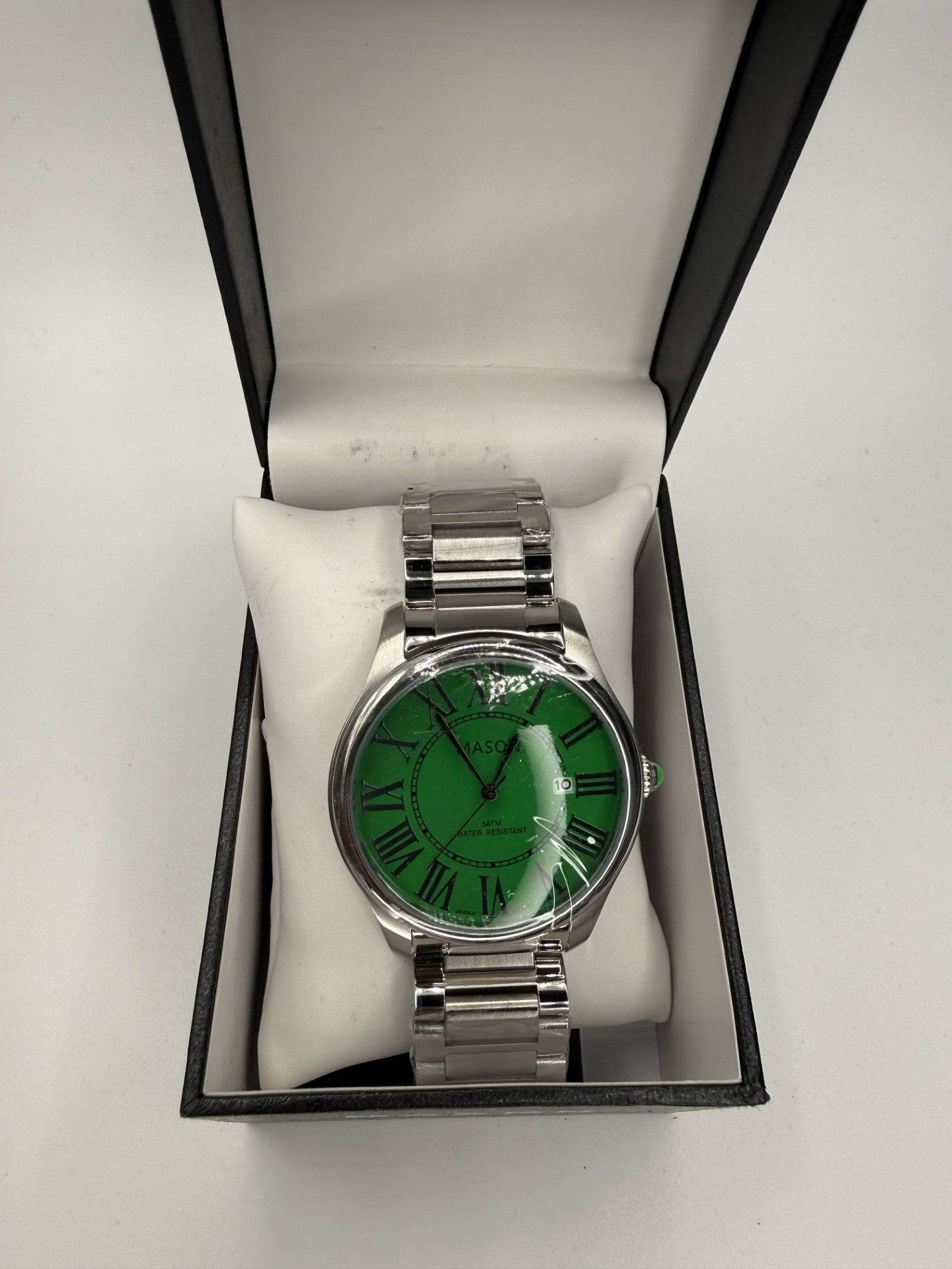 World-Class Engineering &amp; Luxury Command: Mason Men’s Stainless Steel Japan Movement Automatic Watch (5 ATM)