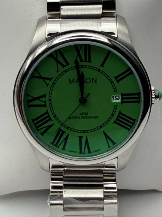 World-Class Engineering &amp; Luxury Command: Mason Men’s Stainless Steel Japan Movement Automatic Watch (5 ATM)