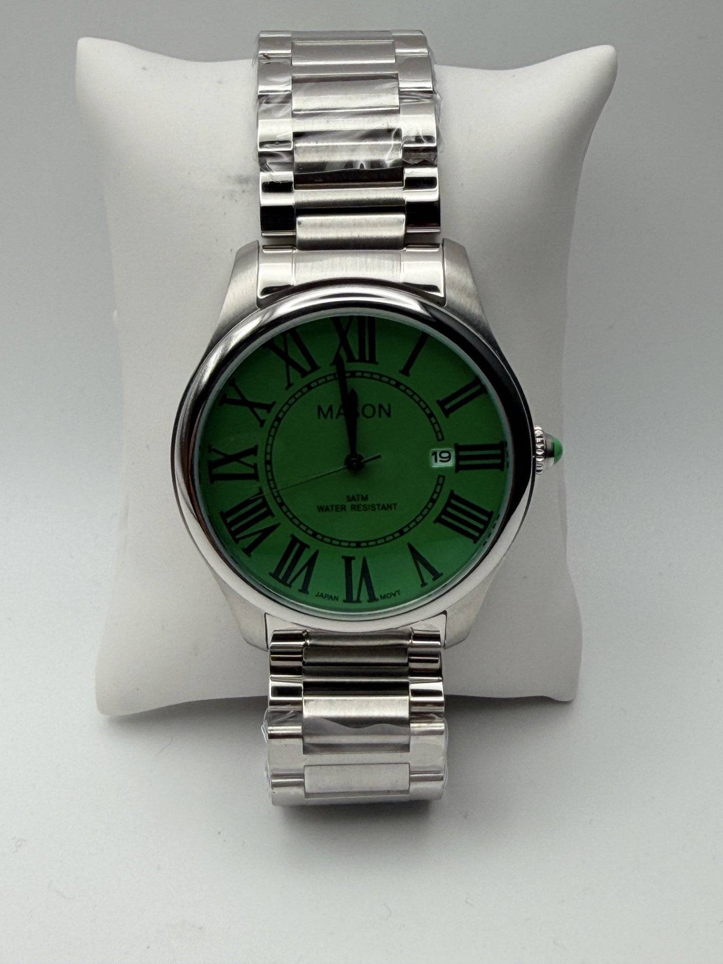 World-Class Engineering &amp; Luxury Command: Mason Men’s Stainless Steel Japan Movement Automatic Watch (5 ATM)