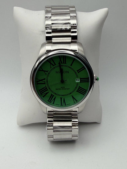 World-Class Engineering &amp; Luxury Command: Mason Men’s Stainless Steel Japan Movement Automatic Watch (5 ATM)