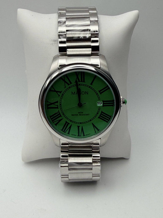 World-Class Engineering &amp; Luxury Command: Mason Men’s Stainless Steel Japan Movement Automatic Watch (5 ATM)