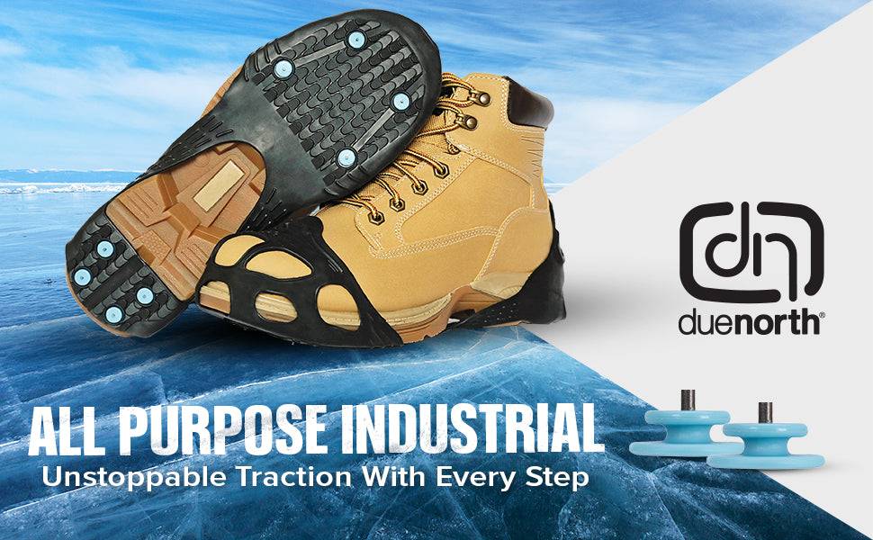 Due North All-Purpose Traction Aids | Ice &amp; Snow Shoe Cleats (Size oversized/enorme )