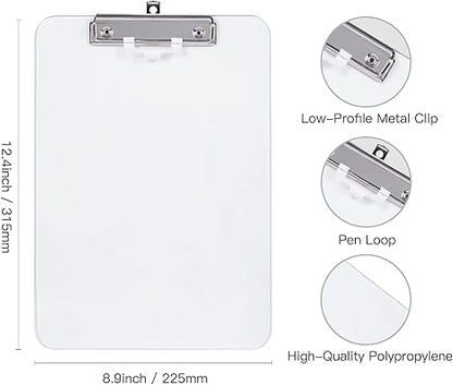 MDF Clipboard Set – Brown & White (2-Pack, 12.52" × 8.976")