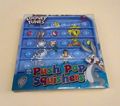 Looney Tunes  Push Pop Squishies Squishers Backpack Fidget Toy SQ BLUE