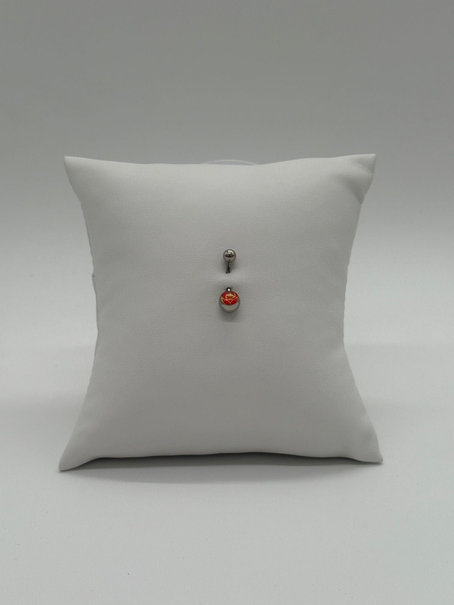 Titanium Flower Logo Belly Button Ring