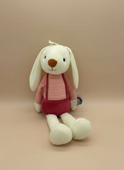 Soft Plush Bunny Rabbit in Pink Clothes Stuffed Animal Toy – Medium Size (10" to 14")