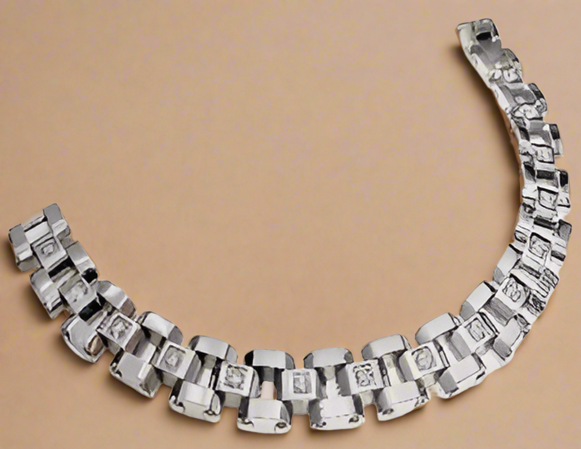 Fashion CZ Men Bracelet 8.5"
