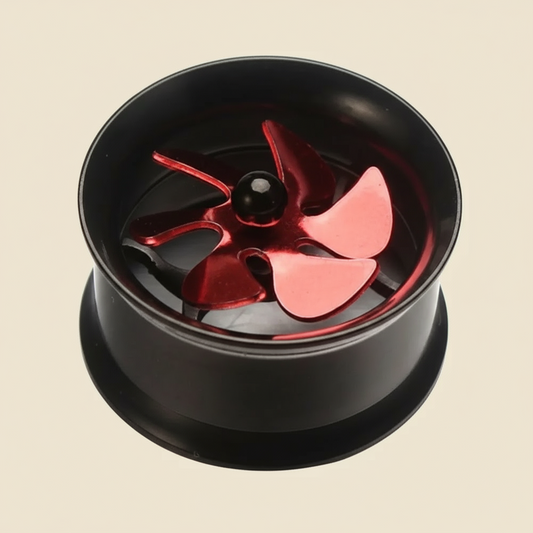 Red Windmill Stainless Steel Ear Plug Tunnel