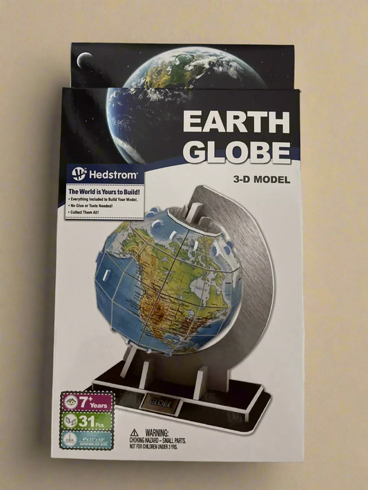 New Sealed Hedstrom Earth Globe Puzzle 3D Model